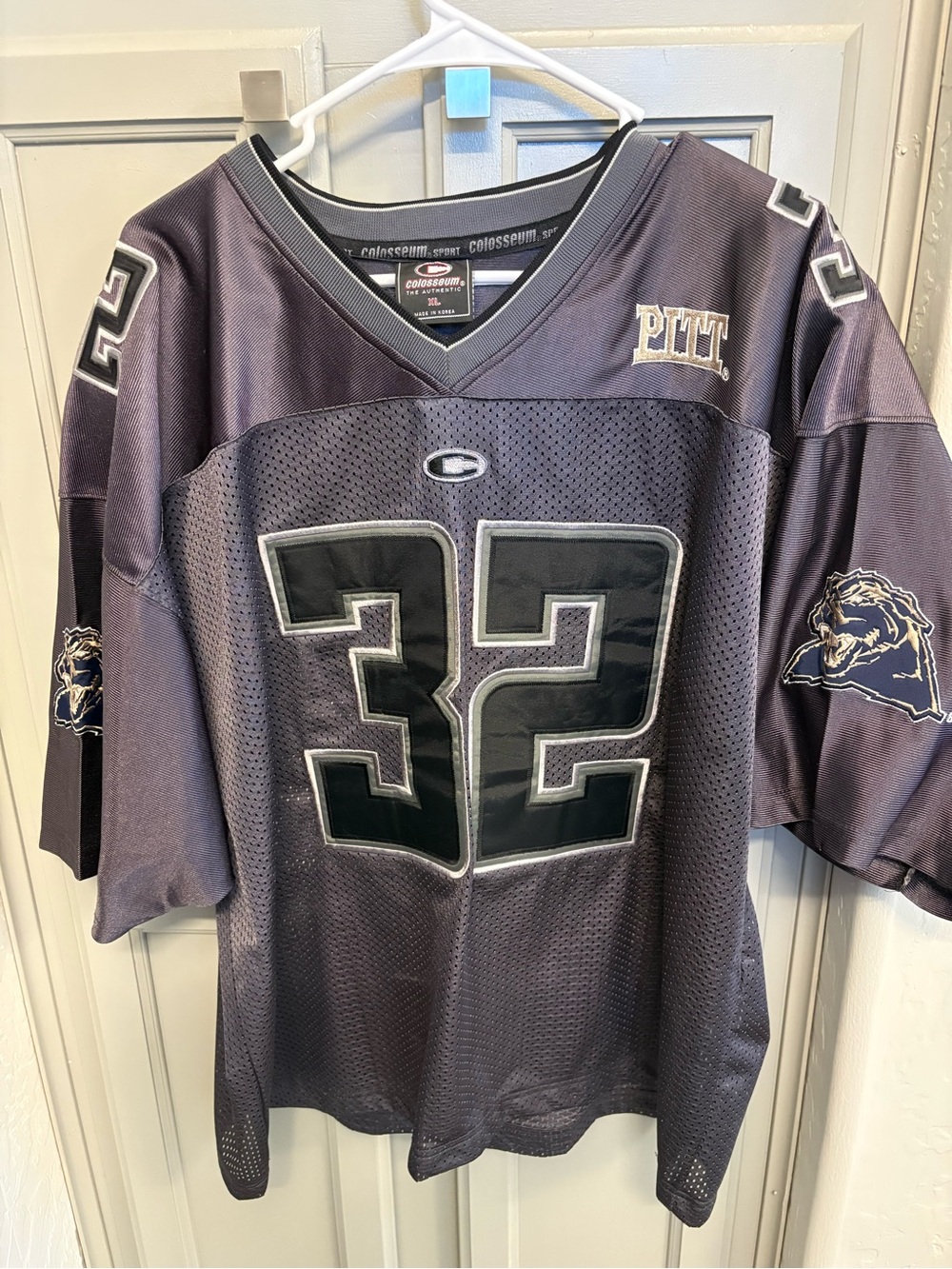 Colosseum Pitt Panthers #32 Blue and Gold  Mesh Football Jersey